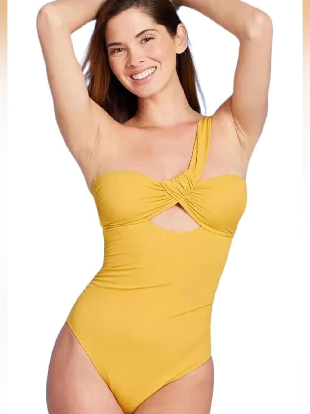Women's Asymmetric Twist One Piece Swimsuit